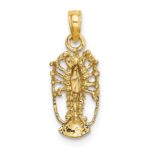 10K Florida Lobster with Out Claws Charm - Image 4