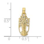 10K Florida Lobster with Out Claws Charm - Image 3