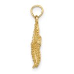10K Starfish W/ Beaded Texture Charm - Image 2