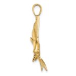 10K 2-D Polished / Satin STRIPED MARLIN Charm - Image 2
