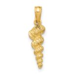10K 3-D Mini Common Wentletrap Shell Charm - Image 4