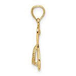 10K Textured Straps Single Flip-Flop Charm - Image 2