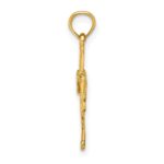 10K Cross w/ Drape Charm - Image 2
