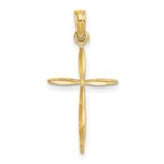 10K D/C with Tapered Ends Cross Charm