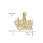 10K Polished / Engraved JESUS HEART ME Charm - Image 3