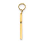 10K D/C Polished Cross Charm - Image 2