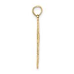 10K Star of David W/ Chai Center  Charm - Image 2