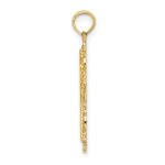 10K Cross w/ Filigree Lace Trim Charm - Image 2