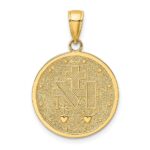 10K Polished and Satin Miraculous Medal Charm - Image 4