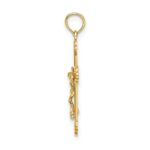 10K Inri Crucifix W/ Scroll Tips Charm - Image 2