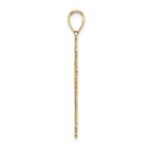 10K Textured  Beaded Edge Cross Charm - Image 2