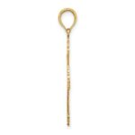 10K Cross w/ Heart Center Charm - Image 2