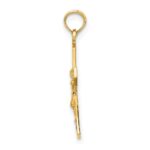 10K Crucifix W/ Beveled Edges Charm - Image 2