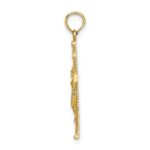 10K Beaded Accent Crucifix Charm - Image 2