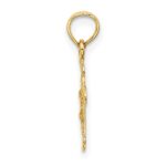 10K Mini Crucifix W/ Fancy Tips Charm - Image 2