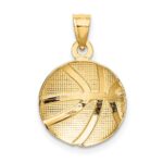 10K Textured Basketball Charm - Image 4
