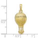 10K Polished Hot Air Balloon Charm - Image 3
