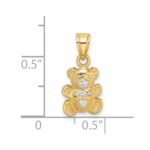 10k w/Rhodium Teddy Bear Charm - Image 3