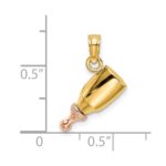 10k Two-Tone Baby Bottle Charm - Image 3