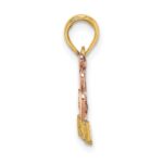 10k Two-Tone #1 GRANDMA w/ Three Hearts Charm - Image 2