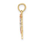 10K Two-tone w/White Rhodium Butterfly Cut-Out Charm - Image 2