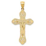 10K W/ Rhodium Crucifix W/ Scrolled Tips Charm - Image 4