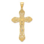 10K W/ Rhodium Crucifix Charm - Image 4