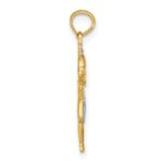 10K Textured w/Rhodium Girl Charm - Image 2