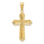 10K w/ Rhodium D/C Cross Pendant - Image 4