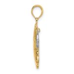 10k w/Rhodium Half Moon w/Star Moveable Charm - Image 2