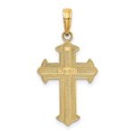 10K w/ Rhodium D/C Cross Pendant - Image 4
