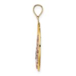 10K Two-tone w/White Rhodium Butterfly Charm - Image 2
