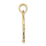 10K W/ Rhodium Polished Charelston Palm Tree Charm - Image 2