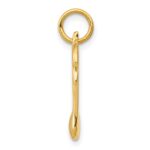 10k Polished Flat-Backed Musical Note Charm - Image 2