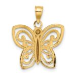 10k w/ Rhodium D/C Butterfly Charm - Image 4