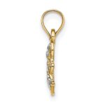 10k w/ Rhodium D/C Butterfly Charm - Image 2