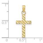 10k D/C Cross Pendant - Image 3
