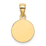 10k 10mm Engraved Angel Coin Charm - Image 4