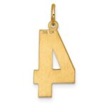 10ky Casted Large Diamond Cut Number 4 Charm - Image 4