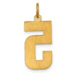 10ky Casted Large Diamond Cut Number 5 Charm - Image 4
