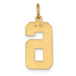 10ky Casted Large Diamond Cut Number 6 Charm - Image 4