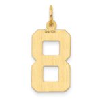 10ky Casted Large Diamond Cut Number 8 Charm - Image 3