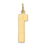 10k Large Polished Number 1 Charm - Image 4