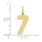 10k Medium Satin Number 7 Charm - Image 3
