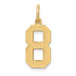 10k Medium Satin Number 8 Charm