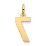 10k Small Satin Number 7 Charm - Image 4