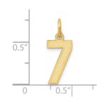 10k Small Satin Number 7 Charm - Image 3