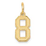 10k Small Satin Number 8 Charm