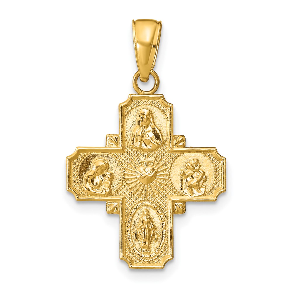10M1456.jpg 10k 4-Way Medal Pendant - Image 1