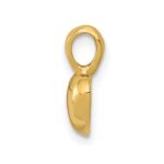 10K Polished 3D Puffed Heart Charm - Image 2
